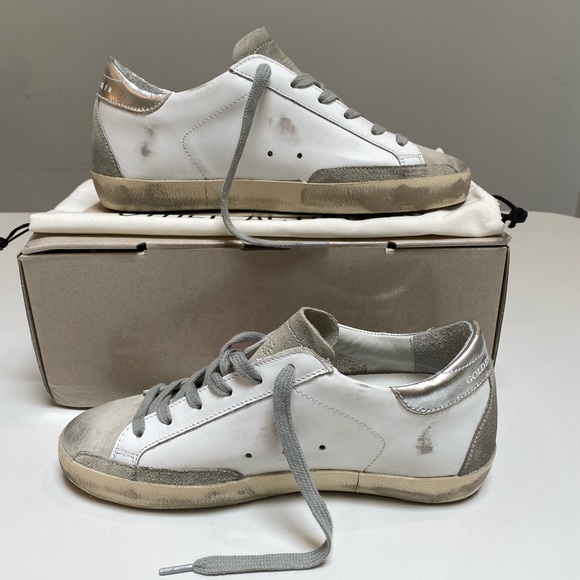 Golden Goose Superstar Sneaker White Leather/Ice/Orchid Pink sz 36 New in Box - Picture 4 of 14